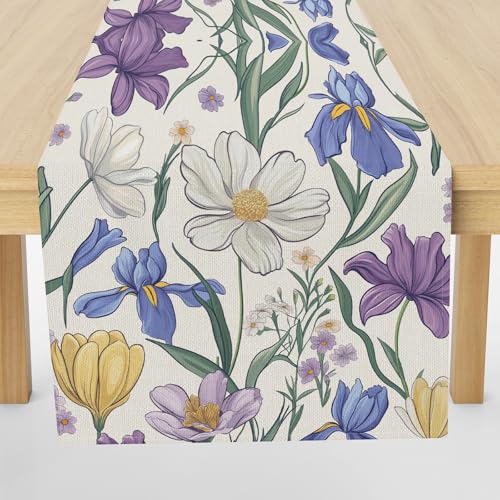 Meugesoi Frühling Pastoral Blumen Tischläufer Abwaschbar Aquarell Blüten Iris Gänseblümchen Tischdecke Esstisch Deko Runner 40x240 cm Für Küche Table Couchtisch Geburtstag Party Hochzeit Tischdeko Meugesoi Frühling Pastoral Blumen Tischläufer Abwaschbar Aquarell Blüten Iris Gänseblümchen Tischdecke Esstisch Deko Runner 40x240 cm Für Küche Table Couchtisch Geburtstag Party Hochzeit Tischdeko von Meugesoi