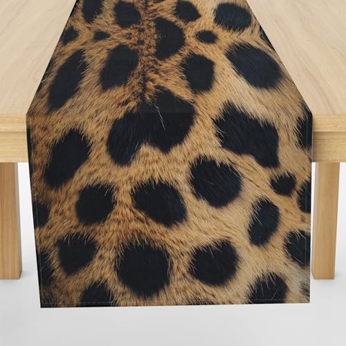 Meugesoi Leopardenmuster Tischläufer Leinen Tierwelt Muster Läufer Tisch Abwaschbar WaschbareRunner 30x180 cm für Küche Table Esstisch Couchtisch Party Tischdecke Dekoration Meugesoi Leopardenmuster Tischläufer Leinen Tierwelt Muster Läufer Tisch Abwaschbar WaschbareRunner 30x180 cm für Küche Table Esstisch Couchtisch Party Tischdecke Dekoration von Meugesoi