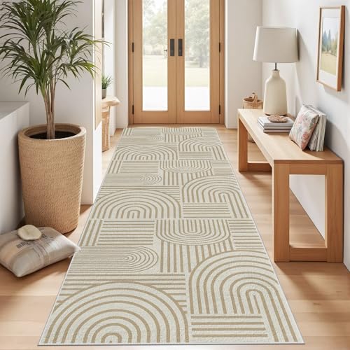 Meugesoi Modern Geometrie Teppich Läufer rutschfest Waschbar 80x300 cm, Boho Muster Flurteppich Küchenteppich Teppichläufer für Bettvorleger Wohnraum Flur Waschküche Meugesoi Modern Geometrie Teppich Läufer rutschfest Waschbar 80x300 cm, Boho Muster Flurteppich Küchenteppich Teppichläufer für Bettvorleger Wohnraum Flur Waschküche von Meugesoi