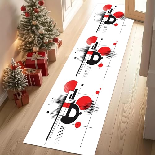Meugesoi Modern Geometrisch Teppich Flur Läufer Abstrakt Geometrie Teppichläufer Küchenläufer Carpet rutschfest Waschbar für Bettvorleger Flur Küche Waschküche 80 X 180 cm von Meugesoi
