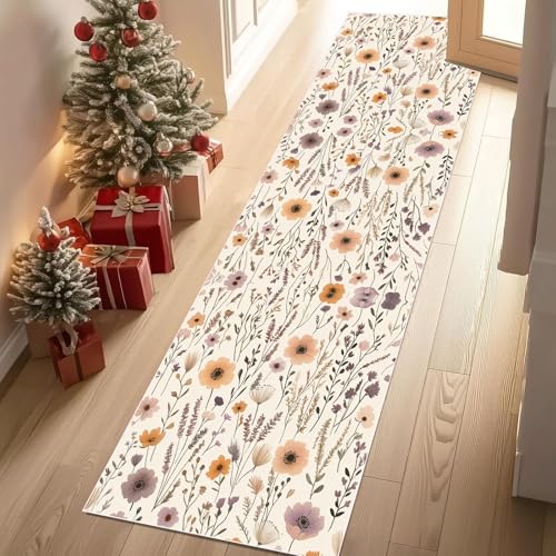 Meugesoi Natur Pastoral Blumen Teppich Flur Läufer Kraut Pflanzen Teppichläufer Küchenläufer Carpet rutschfest Waschbar für Bettvorleger Flur Küche Waschküche 80 X 180 cm Meugesoi Natur Pastoral Blumen Teppich Flur Läufer Kraut Pflanzen Teppichläufer Küchenläufer Carpet rutschfest Waschbar für Bettvorleger Flur Küche Waschküche 80 X 180 cm von Meugesoi
