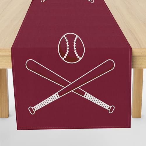 Meugesoi Sport Thema Tischläufer Leinen Baseball Läufer Tisch Abwaschbar WaschbareRunner 30x240 cm für Küche Table Esstisch Couchtisch Party Tischdecke Dekoration Meugesoi Sport Thema Tischläufer Leinen Baseball Läufer Tisch Abwaschbar WaschbareRunner 30x240 cm für Küche Table Esstisch Couchtisch Party Tischdecke Dekoration von Meugesoi