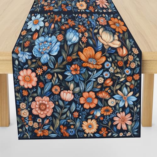 Meugesoi Vintage Blumen Tischläufer 30x120 cm Rustikal Blumenfeld Tischdecke Abwaschbar Küche Esstisch Tisch Runner, Tischläufer für Esszimmer Party Urlaub Dekoration Meugesoi Vintage Blumen Tischläufer 30x120 cm Rustikal Blumenfeld Tischdecke Abwaschbar Küche Esstisch Tisch Runner, Tischläufer für Esszimmer Party Urlaub Dekoration von Meugesoi