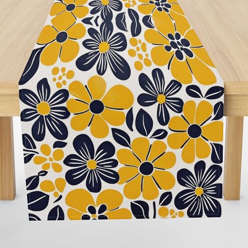 Meugesoi Vintage Blumen Tischläufer Leinen Pop-Art Blumenmuster Läufer Tisch Abwaschbar WaschbareRunner 30x240 cm für Küche Table Esstisch Couchtisch Party Tischdecke Dekoration Meugesoi Vintage Blumen Tischläufer Leinen Pop-Art Blumenmuster Läufer Tisch Abwaschbar WaschbareRunner 30x240 cm für Küche Table Esstisch Couchtisch Party Tischdecke Dekoration von Meugesoi