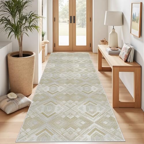 Meugesoi Vintage Geometrisch Teppich Läufer 60x150 cm Retro Diamantgitter Teppiche rutschfest Waschbar Bettumrandung Schlafzimmer, Teppichläufer für Küche, Flur, Eingangsbereich Meugesoi Vintage Geometrisch Teppich Läufer 60x150 cm Retro Diamantgitter Teppiche rutschfest Waschbar Bettumrandung Schlafzimmer, Teppichläufer für Küche, Flur, Eingangsbereich von Meugesoi