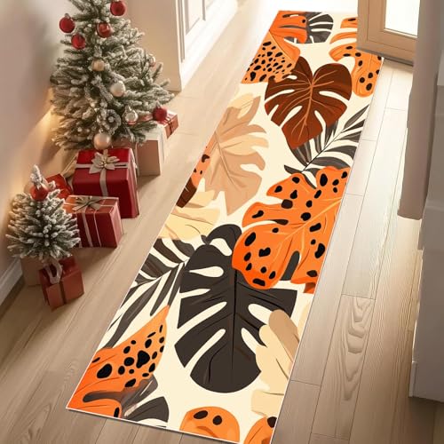 Meugesoi Vintage Monstera Teppich Läufer rutschfest Waschbar 80x300 cm, Retro Tropische Pflanzen Flurteppich Küchenteppich Teppichläufer für Bettvorleger Wohnraum Flur Waschküche Meugesoi Vintage Monstera Teppich Läufer rutschfest Waschbar 80x300 cm, Retro Tropische Pflanzen Flurteppich Küchenteppich Teppichläufer für Bettvorleger Wohnraum Flur Waschküche von Meugesoi