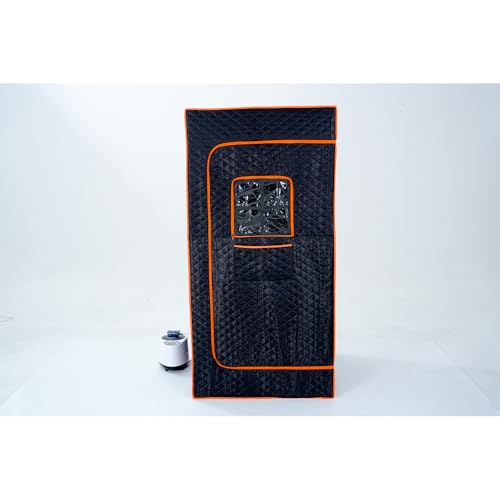 Meulbaty Einpersonen-Dampfsauna (90 mm Breite, Edelstahlrahmen, Einzelfenster) von Meulbaty