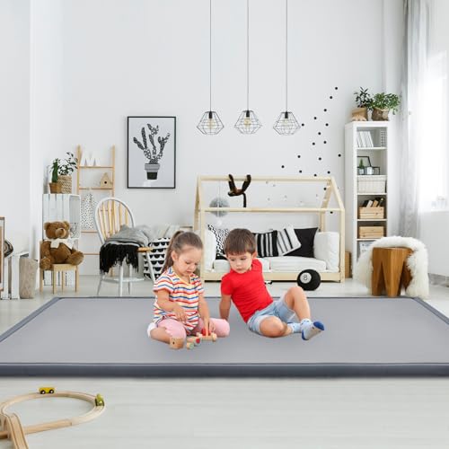 Meulbaty Spielmatte Baby 180x200cm XL | Wolkenweiche Krabbelmatte mit Memory Schaum 3,5cm | Rutschfester Kinderteppich | Baby Krabbeldecke & Tatami Matte fürs Kinderzimmer von Meulbaty