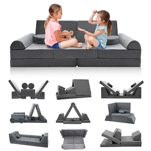 Meulbaty Spielsofa für Kinder,Kindersofa aus 12 Schaumstoff Bausteine, Flexibel Kombinierbare Kinder Couch Modulares Spielsofa zum Spielen, Kreativsein, Schlafen Meulbaty Spielsofa für Kinder,Kindersofa aus 12 Schaumstoff Bausteine, Flexibel Kombinierbare Kinder Couch Modulares Spielsofa zum Spielen, Kreativsein, Schlafen von Meulbaty