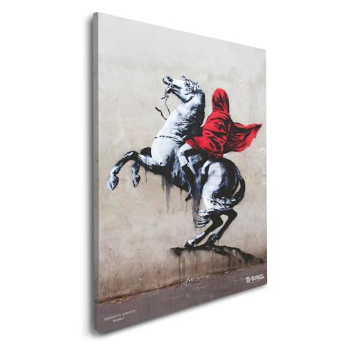 Mevsim Store Banksy Graffiti Offiziell lizenziertes Wandbild - Leinwand bilder Napoleon - Tolle abstrakte Banksy Wandbilder für Wohnzimmer, Schlafzimmer, Flur und Büro. (Groß 64x90 cm) von Mevsim Store