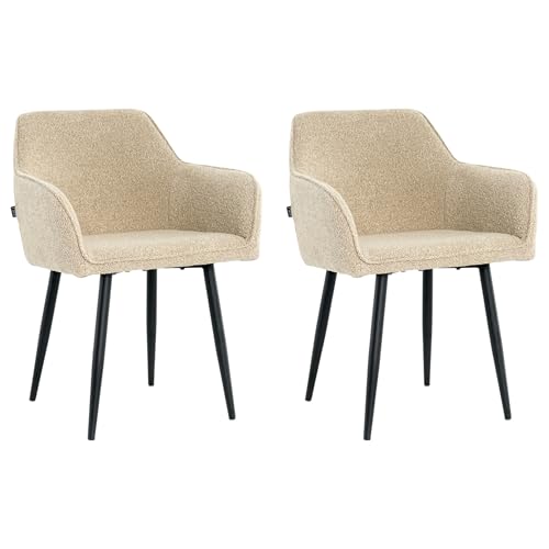 Mevsim Store Esszimmerstühle 2er Set Bouclé Beige – Bequeme Stühle mit Armlehne & Metallbeinen – Modern & Stabil – Für Wohnzimmer, Küche & Esszimmer – Lieferung in 1 Paket Mevsim Store Esszimmerstühle 2er Set Bouclé Beige – Bequeme Stühle mit Armlehne & Metallbeinen – Modern & Stabil – Für Wohnzimmer, Küche & Esszimmer – Lieferung in 1 Paket von Mevsim Store