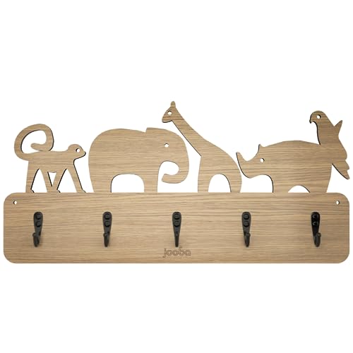 Mevsim Store Kindergarderobe - Handgefertigt - 5 Metallhaken - 40x19 cm - Garderobe mit Tieren - Hängegarderobe - Holz - Wandgarderobe - Mit Halterungen Mevsim Store Kindergarderobe - Handgefertigt - 5 Metallhaken - 40x19 cm - Garderobe mit Tieren - Hängegarderobe - Holz - Wandgarderobe - Mit Halterungen von Mevsim Store