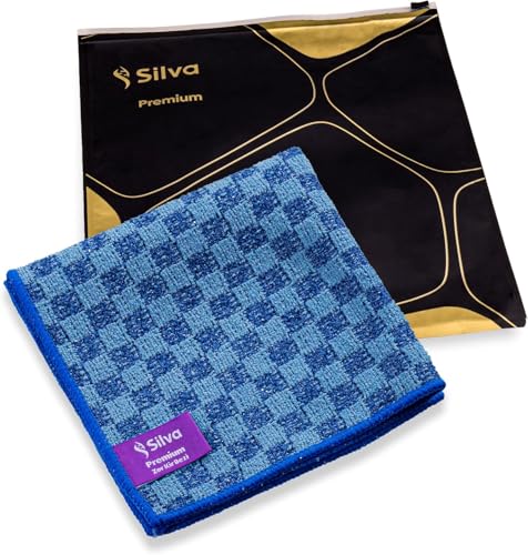 Silva Premium Mikrofasertücher 2er Set – Kratzfreies Scheuertuch für hartnäckigen Schmutz & Fett – Hohe Saugfähigkeit (20-fache Saugkraft) – Sicher für Teflon-Pfannen, langlebig (30x30 cm) von Mevsim Store