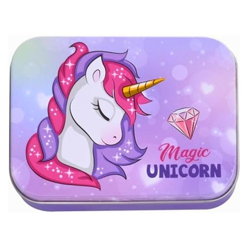 Unicorn Magic Kinderpflaster Lizensiertes Produkt - 2 Stück - Metall-Box - 24 Pflaster - Schönes Design Pflaster Aufbewahrungsbox für Kinder - Geeignet für Rucksack - Handtasche Unicorn Magic Kinderpflaster Lizensiertes Produkt - 2 Stück - Metall-Box - 24 Pflaster - Schönes Design Pflaster Aufbewahrungsbox für Kinder - Geeignet für Rucksack - Handtasche von Mevsim Store