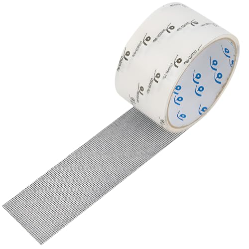 Mewflew Selbstklebendes Insektenschutz Reparaturband Robustes Netzpflaster Für Fenster Türen Zuschneidbares Reißfestes Gitter Für Schnelle Diy (50mm × 2m,Black) von Mewflew