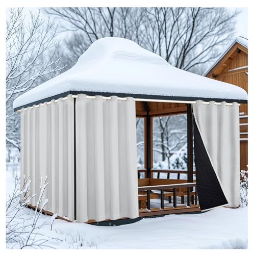 Mewkew 2 Paneele B213×H264cm Vorhang Blickdicht Outdoor Vorhang Schatten Terrasse Pavillon Wasserdicht Wärmedämmung Heimtextilien Vorhänge Schlafzimmer Veranda Pergola Mewkew 2 Paneele B213×H264cm Vorhang Blickdicht Outdoor Vorhang Schatten Terrasse Pavillon Wasserdicht Wärmedämmung Heimtextilien Vorhänge Schlafzimmer Veranda Pergola von Mewkew