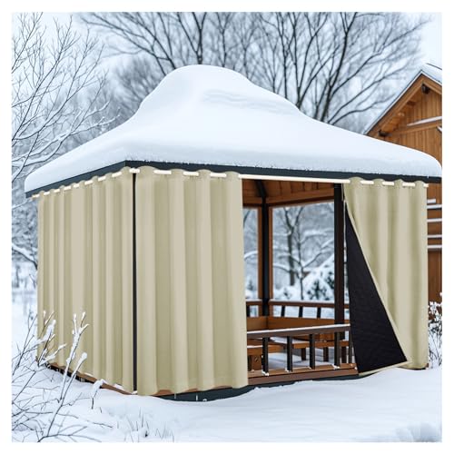 Mewkew 2 Paneele B260×H182cm Vorhang Blickdicht Outdoor Vorhang Schatten Terrasse Pavillon Wasserdicht Wärmedämmung Heimtextilien Vorhänge Schlafzimmer Veranda Pergola Mewkew 2 Paneele B260×H182cm Vorhang Blickdicht Outdoor Vorhang Schatten Terrasse Pavillon Wasserdicht Wärmedämmung Heimtextilien Vorhänge Schlafzimmer Veranda Pergola von Mewkew