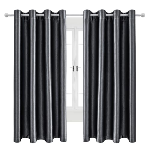 Mewkew Verdunkelungsvorhänge für Schlafzimmer, Wohnzimmer, Schrank und Raumteiler, wärmeisoliert, Raumverdunkelung, Ösen, Fenstervorhänge, 1 Panel, H 290 × B 402 cm von Mewkew