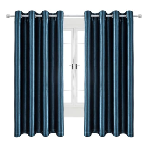 Mewkew Verdunkelungsvorhänge für Schlafzimmer, Wohnzimmer, wärmeisolierte Vorhänge, Bauernhaus-Vorhänge mit Ösen, Raumverdunkelungsvorhänge für Schrank und Raumteiler, 1 Panel, H 244 × B 382 cm von Mewkew