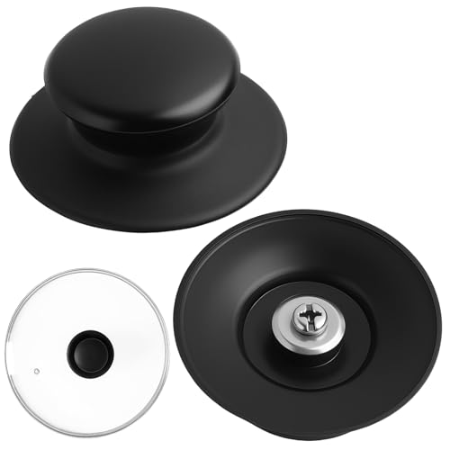 2PCS Topfdeckelknopf, Topfdeckel Griff Universal, Pot Lid Handle, Pot Lid Knob, Set aus hochwertigem Bakelit, hitzebeständig, rutschfest und langlebig, Ersatzknöpfe für Kochgeschirr von Mewtush