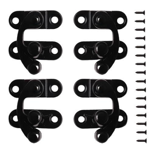 4 Stück Antiker Vintage Schnellverschluss Rasthaken mit Schrauben, Verriegelung, Kistenverschluss, Riegelhaken aus Zinklegierung in, Rechte Haspe Riegel für Holzkiste, Schmuckschatulle, Puppenhaus 4 Stück Antiker Vintage Schnellverschluss Rasthaken mit Schrauben, Verriegelung, Kistenverschluss, Riegelhaken aus Zinklegierung in, Rechte Haspe Riegel für Holzkiste, Schmuckschatulle, Puppenhaus von Mewtush
