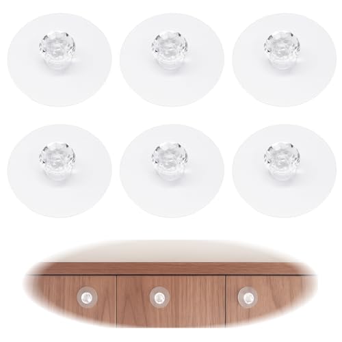 Mewtush 6 PCS Selbstklebend Schrank Schrankgriffe, Diamant-Kristall Schubladenknäufe, Selbstklebende Kugelförmige Acrylknöpfe für Fenster, Kleiderschränke und Küchenschränke, Ohne Bohren Mewtush 6 PCS Selbstklebend Schrank Schrankgriffe, Diamant-Kristall Schubladenknäufe, Selbstklebende Kugelförmige Acrylknöpfe für Fenster, Kleiderschränke und Küchenschränke, Ohne Bohren von Mewtush