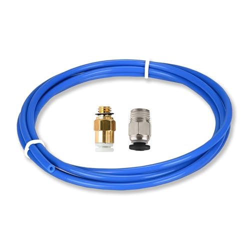 6PCS PTFE Schlauch Blau schlauch 2m Blau, Teflonschlauch Für 3D Drucker 1,75 Mm Filament, Durchmesser mit 2 PC4-M6 und 2 PC4-M10Pneumatikanschlüssen, Hochtemperaturbeständig & Reibungsarm 6PCS PTFE Schlauch Blau schlauch 2m Blau, Teflonschlauch Für 3D Drucker 1,75 Mm Filament, Durchmesser mit 2 PC4-M6 und 2 PC4-M10Pneumatikanschlüssen, Hochtemperaturbeständig & Reibungsarm von Mewtush