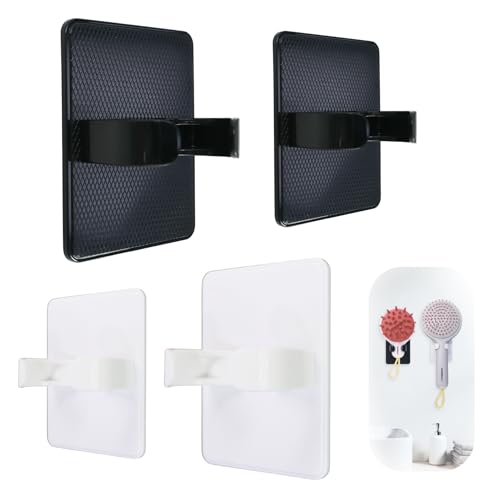 Mewtush 4 PCS Haarbürstenhalter, Lockenstab-Halter, Selbstklebende Wandhalterung für Haarkämme, Lockenstäbe und Andere Badezimmerutensilien, Ohne Bohren, Stabil und Modern, Ideal für Jedes Badezimmer von Mewtush