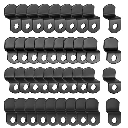 Mewutal 40 Stück versetzte Leinwand-Clips mit Schrauben, schwarzes Metall, Fotorahmen-Clips, Spiegelklemmen, strapazierfähig, versetzt, Spiegel-Clips für Bild, Malerei, Tafel (10 Stück je 1/8 Zoll, 1 Mewutal 40 Stück versetzte Leinwand-Clips mit Schrauben, schwarzes Metall, Fotorahmen-Clips, Spiegelklemmen, strapazierfähig, versetzt, Spiegel-Clips für Bild, Malerei, Tafel (10 Stück je 1/8 Zoll, 1 von Mewutal