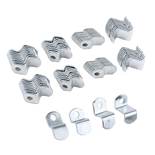 Mewutal 80 Stück versetzte Leinwand-Clips, Metall-Fotorahmen-Clips, Spiegelklemmen für Bilder, Malerei, Tafel, mit Schrauben (je 20 Stück von 0,3 cm, 1/4 Zoll, 3/8 Zoll, 1/2 Zoll) von Mewutal