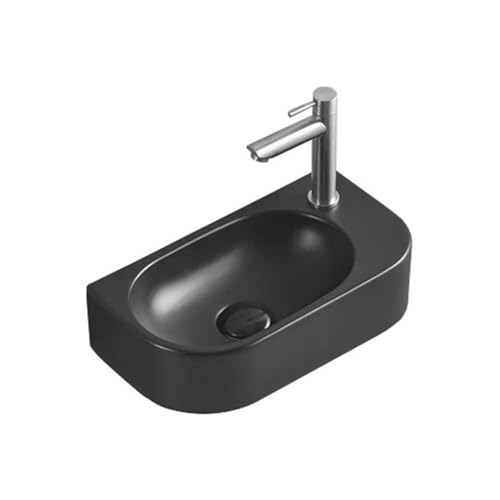 Mexen Viera Waschbecken mit Einzelbecken rechts schwarz matt 21274085R von Mexen