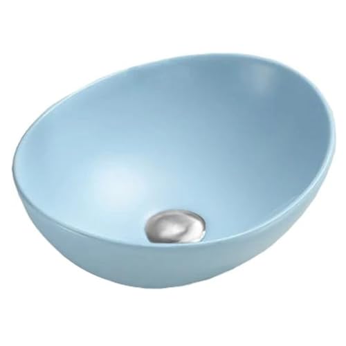 Mexen Waschbecken aus Keramik mit Einzelbecken Elza - blau matt - 21014049 von Mexen