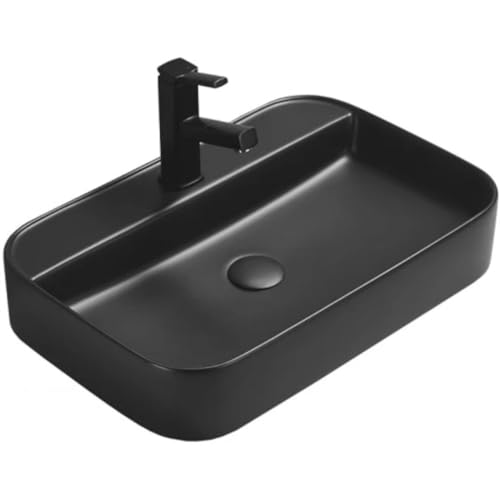 Mexen Waschbecken mit Einzelbecken Sofia - schwarz matt - 22156085 von Mexen