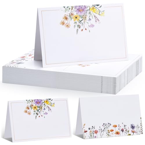 Mexgcom 50 Stück Tischkarten Kraftpapier, Papierformat ist 10x9 CM, Tischdekoration Namenskarten zum Beschriften Platzkarten für Hochzeit Geburtstag Konfirmation Kommunion Taufe Feier usw (Stil B) von Mexgcom