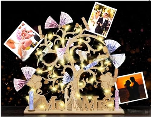 Mexgcom Geldgeschenk Hochzeit Holz, Lebensbaum Deko, Hochzeitsgeschenke für Brautpaar, Geldbaum Hochzeit, Geschenk zum Hochzeit Hochzeitstag Mexgcom Geldgeschenk Hochzeit Holz, Lebensbaum Deko, Hochzeitsgeschenke für Brautpaar, Geldbaum Hochzeit, Geschenk zum Hochzeit Hochzeitstag von Mexgcom