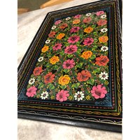 Oaxacan Handbemaltes Tablett Oaxacan Handbemaltes Tablett von Mexicanartsythings