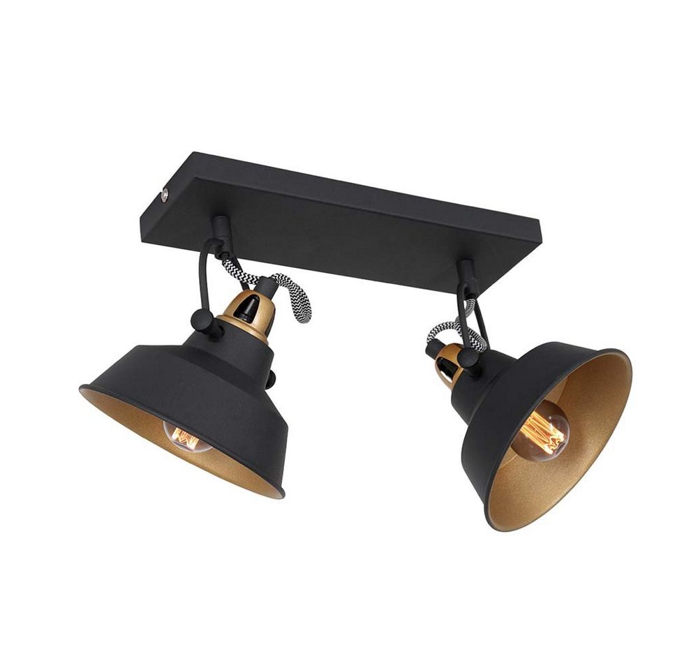 Steinhauer LIGHTING LED Deckenspot, Deckenleuchte Schlafzimmerleuchte Deckenstrahler Schwarz Gold Spots von Steinhauer LIGHTING