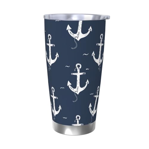 Anchor Thermobecher mit Deckel, 550 ml, Ozean-Anker, isolierter Edelstahl-Kaffeebecher, doppelwandig, Vakuum-Reisebecher, Geschenke für Damen und Herren Anchor Thermobecher mit Deckel, 550 ml, Ozean-Anker, isolierter Edelstahl-Kaffeebecher, doppelwandig, Vakuum-Reisebecher, Geschenke für Damen und Herren von Mexpekil