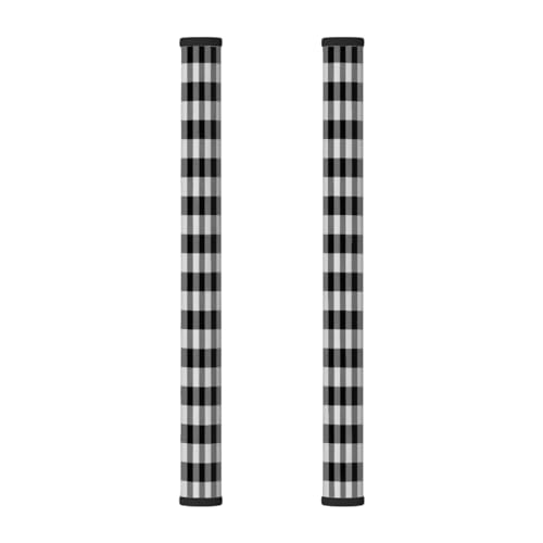 Mexpekil 2 Stück Kühlschrank-Türgriff-Abdeckungen, schwarz-weiß, kariert, Geschirrspüler, Mocrowave, Kühlschrank, Ofen, Türdekoration, Griffabdeckung hält Ihre Küchengeräte sauber von Mexpekil