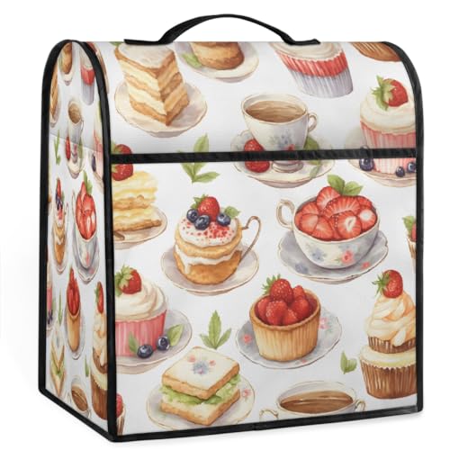 Mexpekil Abdeckung für Küchenständer mit Obstmuster, mit Taschen, staubdicht, für Lebensmittel, Kaffeemaschine, Mixer, Haushaltsgeräte von Mexpekil