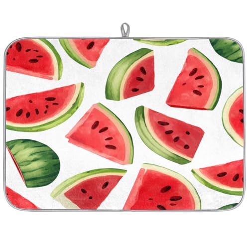 Mexpekil Abtropfmatte, Aquarell-Obstdruck, Küchen-Abtropfmatte, Kaffeepad, Küchentheke, Matte für Geschirr, Kaffee, Bar, Arbeitsplatten, 45,7 x 61 cm von Mexpekil