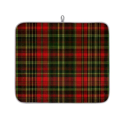 Mexpekil Abtropfmatte für Küchentheke, 40,6 x 45,7 cm, saugfähige Abtropfmatte mit rutschfester Unterseite, schnell trocknende Abtropfmatte für Spüle, Kaffeebar, rot und grün kariert Mexpekil Abtropfmatte für Küchentheke, 40,6 x 45,7 cm, saugfähige Abtropfmatte mit rutschfester Unterseite, schnell trocknende Abtropfmatte für Spüle, Kaffeebar, rot und grün kariert von Mexpekil