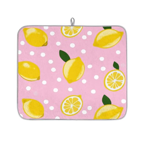Mexpekil Abtropfmatte für Küchentheke, 40,6 x 45,7 cm, saugfähige Abtropfmatte mit rutschfester Unterseite, schnell trocknende Abtropfmatte für Spüle, Kaffeebar, weiße Punkte und gelbe Zitrone Mexpekil Abtropfmatte für Küchentheke, 40,6 x 45,7 cm, saugfähige Abtropfmatte mit rutschfester Unterseite, schnell trocknende Abtropfmatte für Spüle, Kaffeebar, weiße Punkte und gelbe Zitrone von Mexpekil