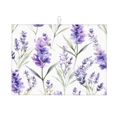 Mexpekil Abtropfmatte für Küchentheke, Lila, elegant, Lavendel, groß, rutschfest, Mikrofaser, 46 x 61 cm, saugfähige Abtropfmatte, Kaffeebar-Matte Mexpekil Abtropfmatte für Küchentheke, Lila, elegant, Lavendel, groß, rutschfest, Mikrofaser, 46 x 61 cm, saugfähige Abtropfmatte, Kaffeebar-Matte von Mexpekil
