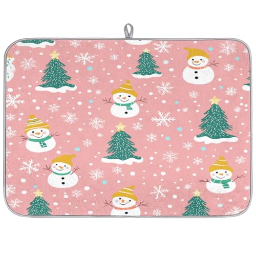 Mexpekil Abtropfmatte mit niedlichen Weihnachtsbäumen, Schneemann, 45,7 x 61 cm, super saugfähig, rutschfest, schnell trocknend, Küchen-Abtropfmatte für Spüle, Arbeitsplatte, Theke Mexpekil Abtropfmatte mit niedlichen Weihnachtsbäumen, Schneemann, 45,7 x 61 cm, super saugfähig, rutschfest, schnell trocknend, Küchen-Abtropfmatte für Spüle, Arbeitsplatte, Theke von Mexpekil