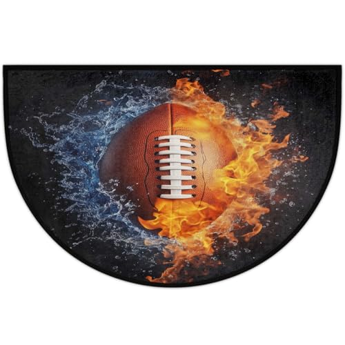 Mexpekil American Football Fußmatte für drinnen und draußen, rutschfest, waschbar, halbrund, saugfähig, halbrund, 61 x 91 cm Mexpekil American Football Fußmatte für drinnen und draußen, rutschfest, waschbar, halbrund, saugfähig, halbrund, 61 x 91 cm von Mexpekil