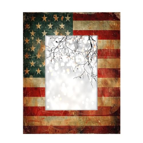Mexpekil Bilderrahmen für Wandbehang und Tischplatte, 13 x 18 cm, amerikanische Flagge, Vintage-Bilderrahmen, Heimdekoration, Geschenk, 17,8 x 12,7 cm Mexpekil Bilderrahmen für Wandbehang und Tischplatte, 13 x 18 cm, amerikanische Flagge, Vintage-Bilderrahmen, Heimdekoration, Geschenk, 17,8 x 12,7 cm von Mexpekil