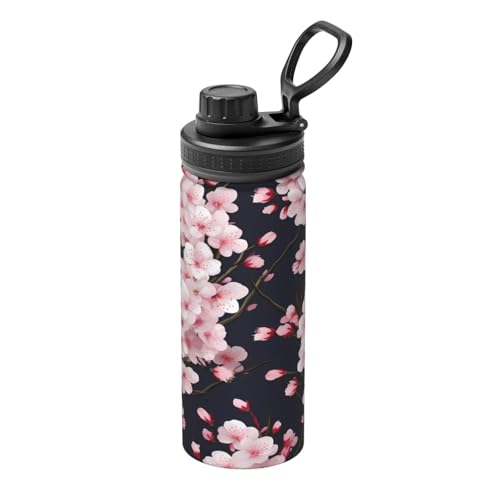 Mexpekil Cherry Blossom Trinkflasche Vintage Floral Isolierte Wasserflasche Metall Vakuumflasche Edelstahl Auslaufsicher Sportflasche Mexpekil Cherry Blossom Trinkflasche Vintage Floral Isolierte Wasserflasche Metall Vakuumflasche Edelstahl Auslaufsicher Sportflasche von Mexpekil