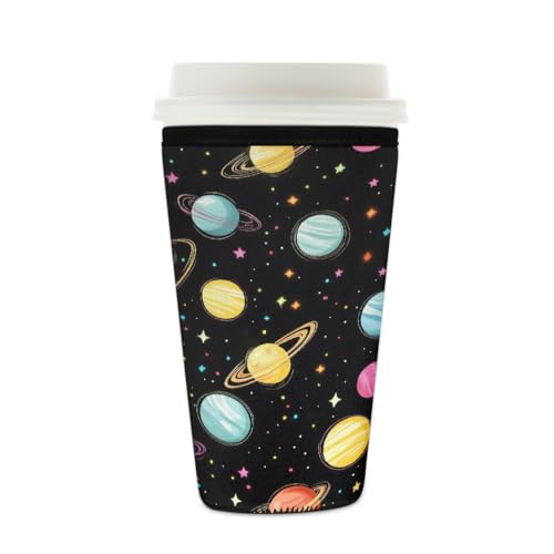 Mexpekil Colorful Universe Planets Wiederverwendbare Eiskaffeehülle für heiße und kalte Getränke, isolierte Neopren-Getränkehüllen, passend für 473 - 510 ml Mexpekil Colorful Universe Planets Wiederverwendbare Eiskaffeehülle für heiße und kalte Getränke, isolierte Neopren-Getränkehüllen, passend für 473 - 510 ml von Mexpekil
