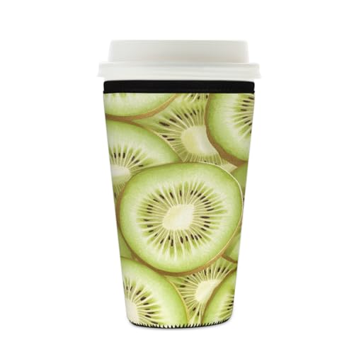 Mexpekil Fruit Kiwi Slice Pattern Wiederverwendbare Eiskaffeehülle für heiße und kalte Getränke, isolierte Neopren-Getränkehüllen, passend für 473 - 510 ml Mexpekil Fruit Kiwi Slice Pattern Wiederverwendbare Eiskaffeehülle für heiße und kalte Getränke, isolierte Neopren-Getränkehüllen, passend für 473 - 510 ml von Mexpekil
